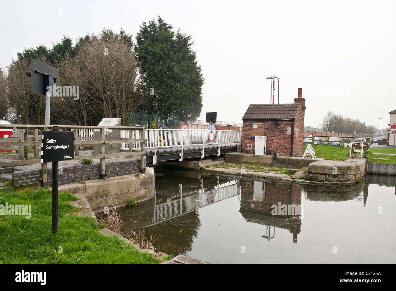 Selby Swing Bridge near Selby Lock at junction with the River Ouse