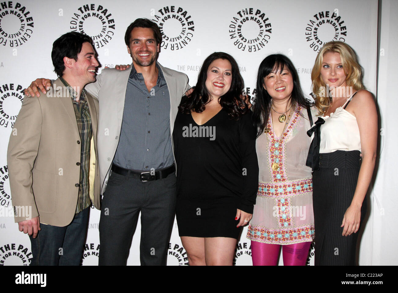 Ben Feldman, Jackson Hurst, Brooke Elliott, Margaret Cho, April Bowlby Drop Dead Diva: Season 1 finale at the Paley center for Stock Photo