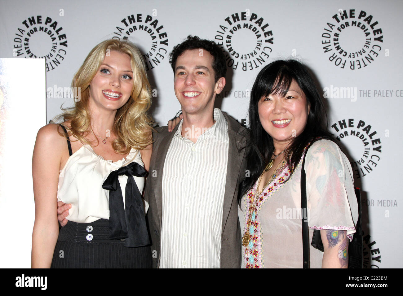April Bowlby, Josh Berman, and Margaret Cho Drop Dead Diva: Season 1 finale at the Paley center for Media Paley Center for Stock Photo