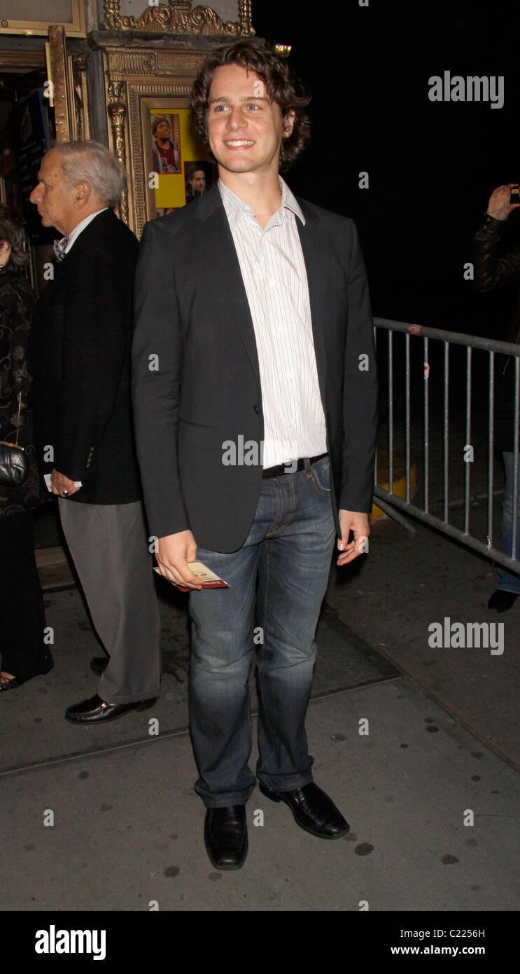 Jonathan Groff Opening night of the Broadway play "Superior Donuts" at