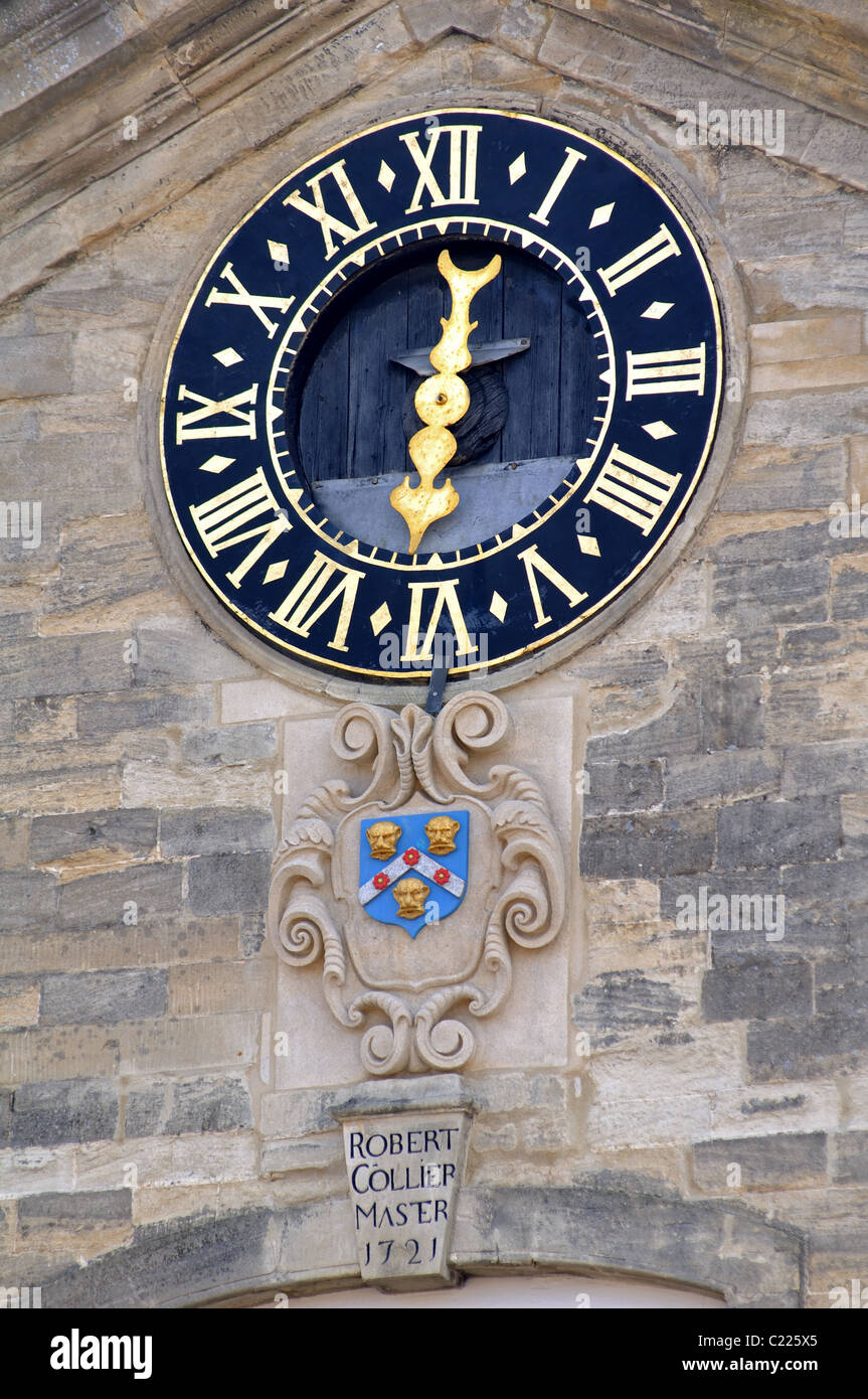 Clock on the Blanket Hall, Witney, Oxfordshire, England, UK Stock Photo