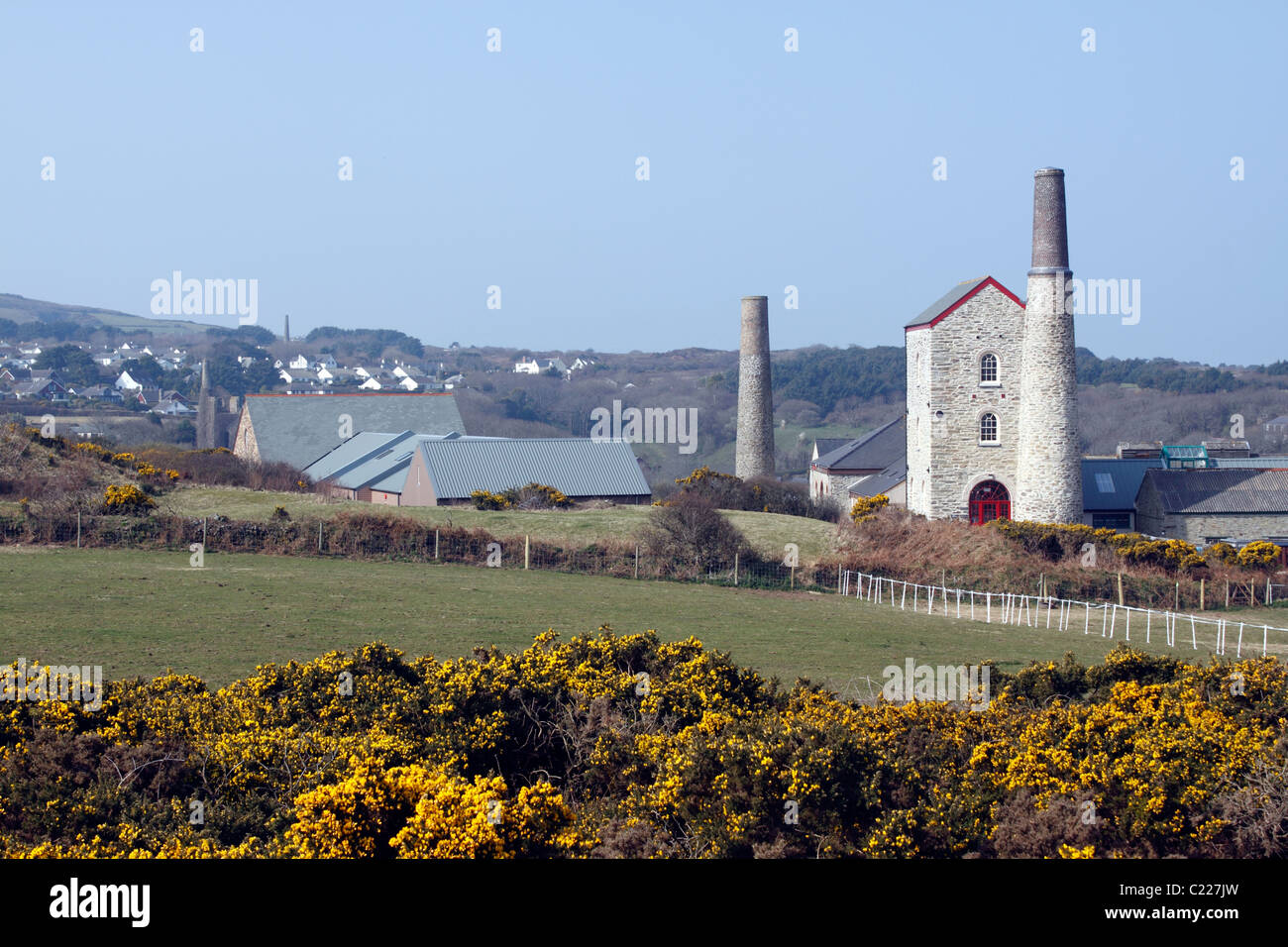 THE TIN MINES OF WHEAL KITTY ON GOONLAZE DOWNS. St AGNES CORNWALL UK