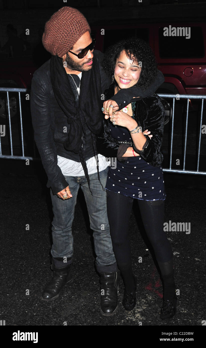Lenny Kravitz and daughter Zoe Kravitz The New York premiere of