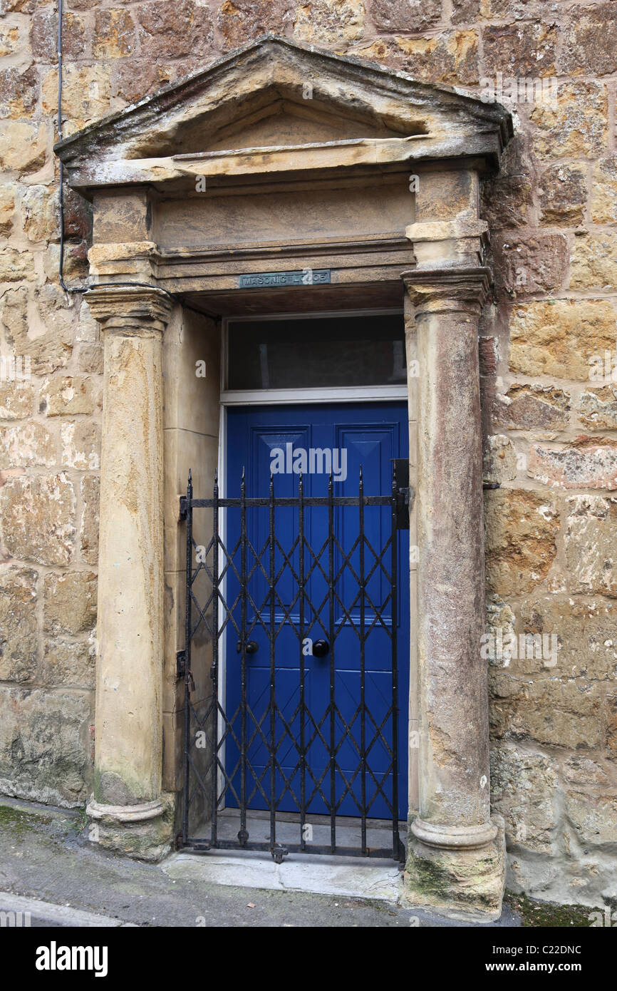 Masonic Lodge doorway Ilminster Somerset England Stock Photo