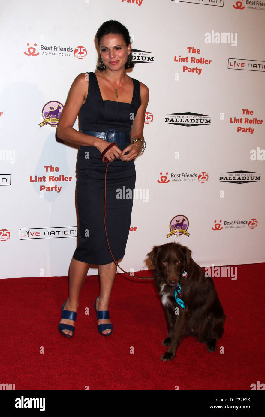 Lana Parrilla & her dog The 2009 Lint Roller Party - Arrivals Los Angeles,  California - 03.10.09 Nikki Nelson Stock Photo - Alamy
