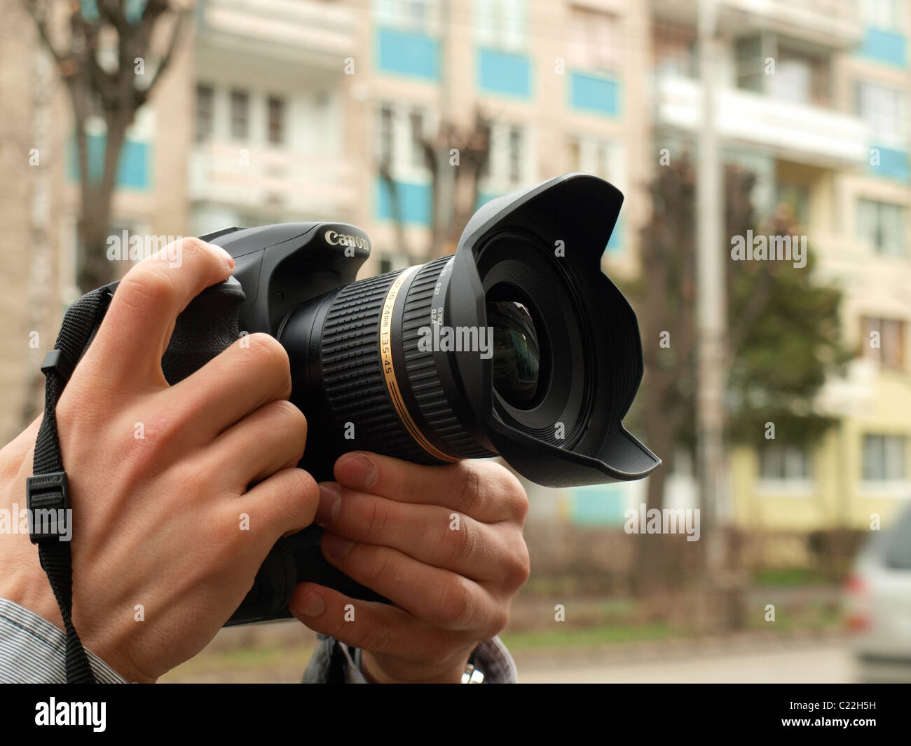 Hand held camera Stock Photo Alamy