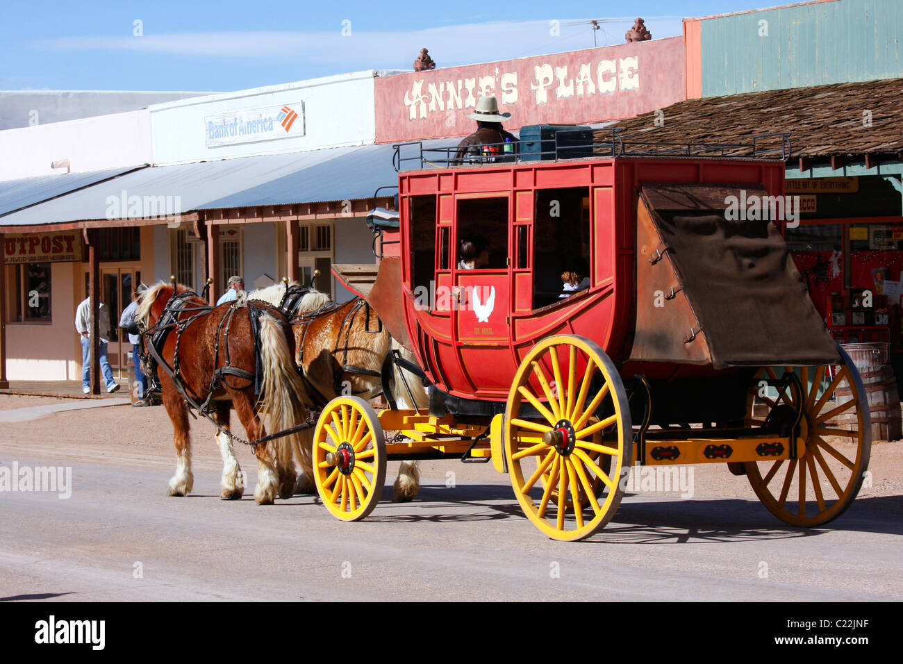 Stagecoach, Tombstone, Arizona. Stock Photo