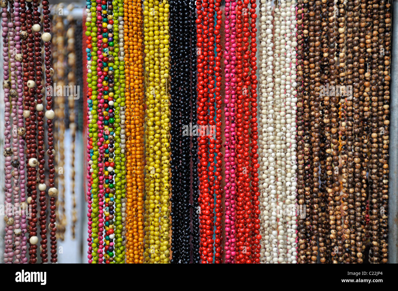Wooden Beads On A String Making A Colorful Toy Necklace Stock Photo,  Picture and Royalty Free Image. Image 26229227.