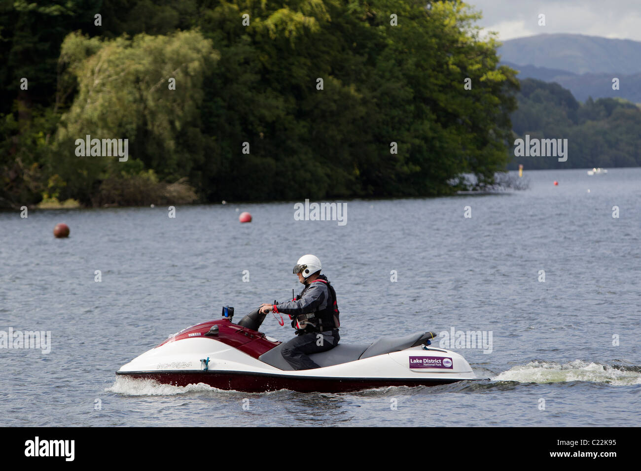 Lake District National Park Lake Patrol Ranger on a Yamaha AC6584