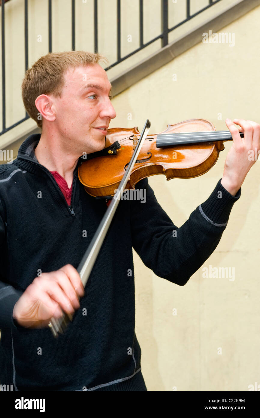 Covent Garden , the abraxas string quartet , renown for their lively performances & skill , name from Hermann Hesse novel Demian Stock Photo