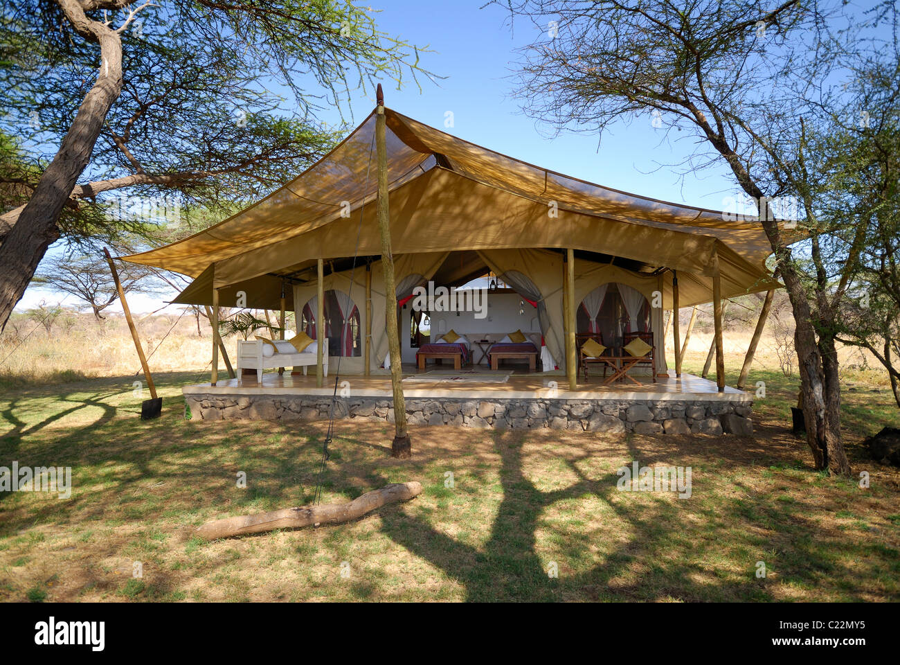 luxury tent in Joy's Tended Camp, Shaba Reserve, Samburu National Park