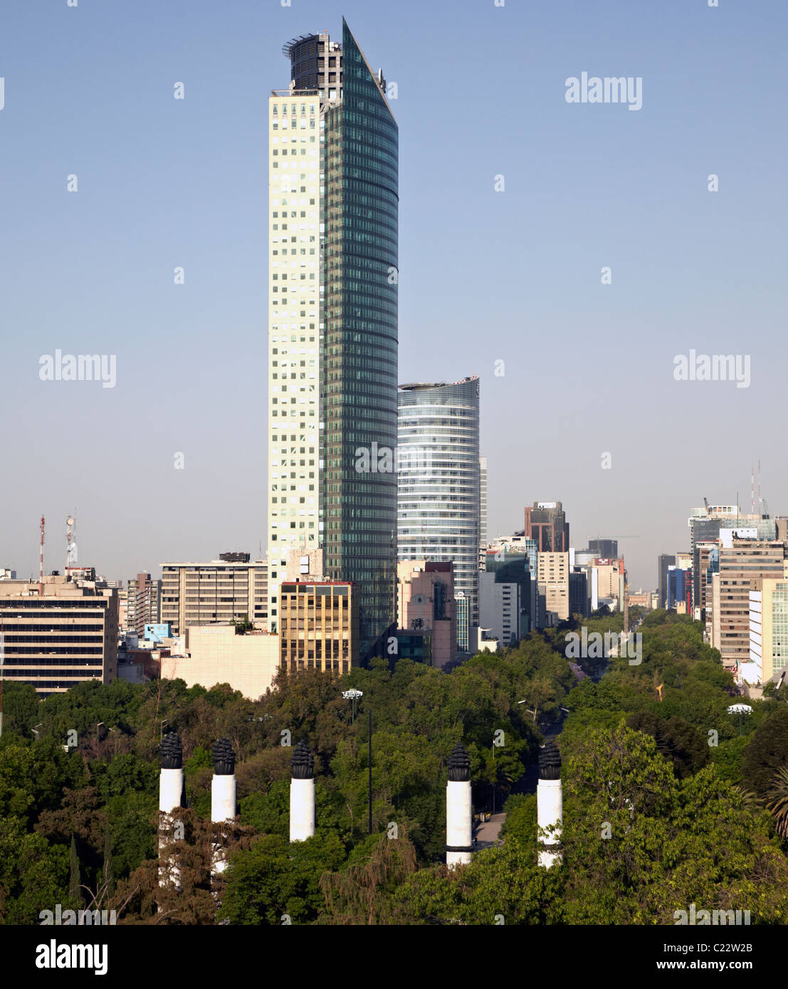 Paseo De La Reforma Mexico City Stock Photo