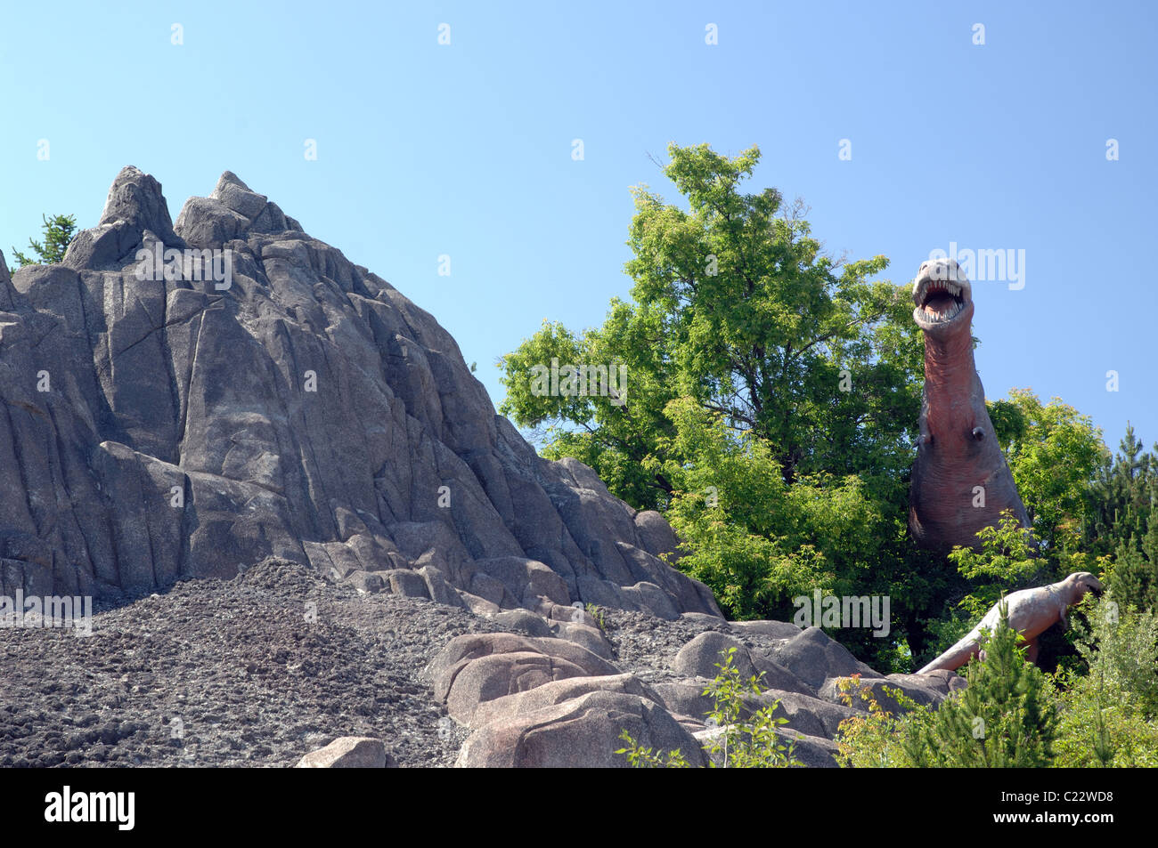 Tyrannosaurus Rex at the Calgary Zoo Prehistoric Park, Alberta, Canada Stock Photo