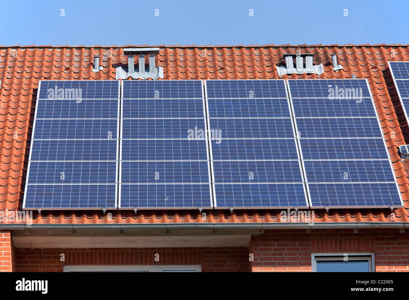 photovoltaics on a house roof, Lower Saxony, Germany Stock Photo - Alamy