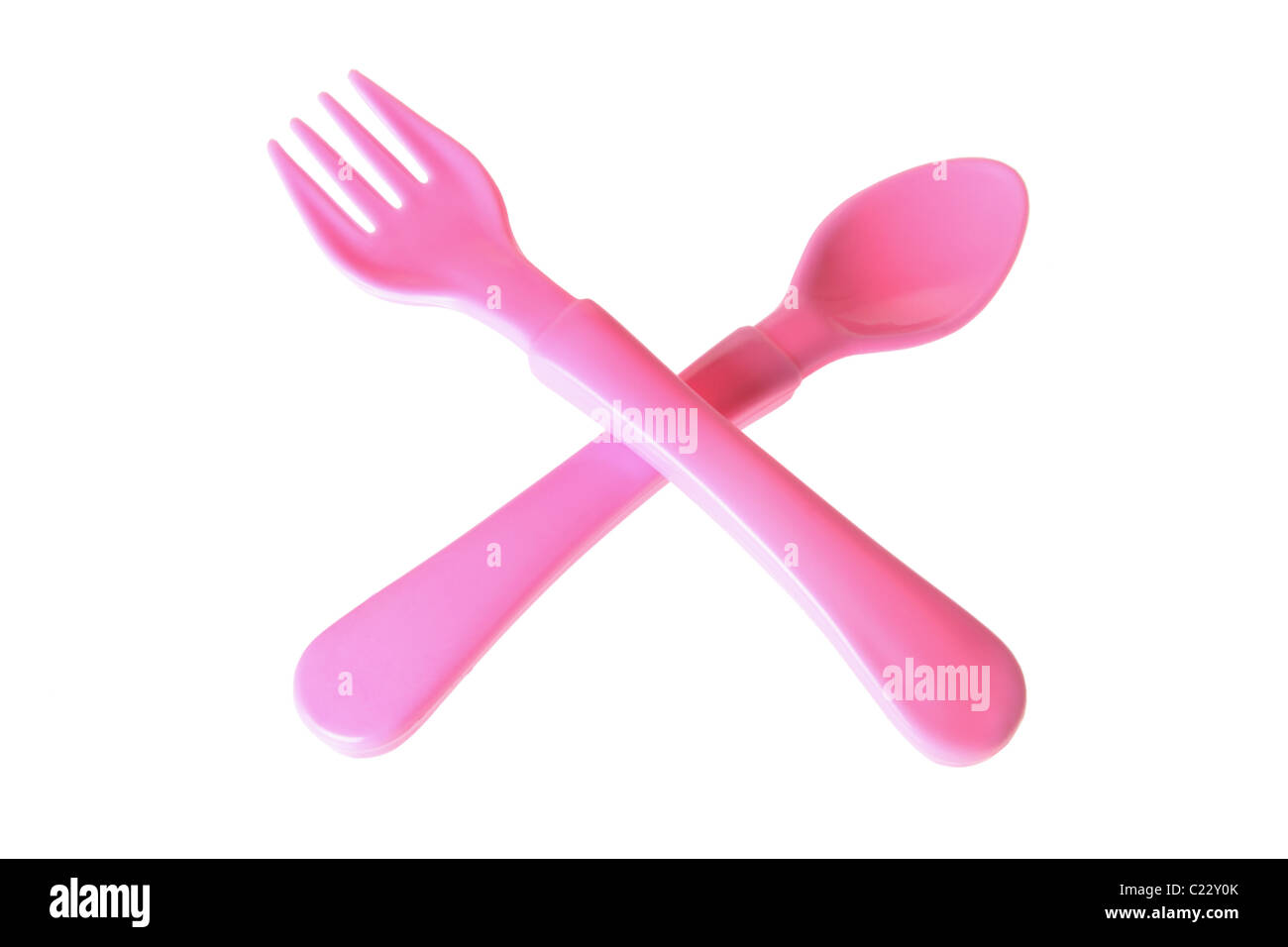 Baby Fork and Spoon Stock Photo