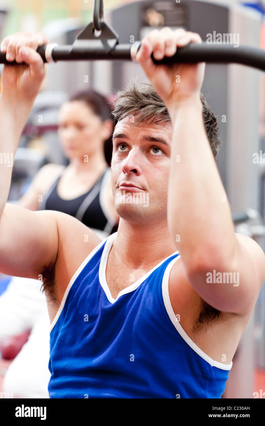 Male athlete practicing bodybuilding Stock Photo Alamy