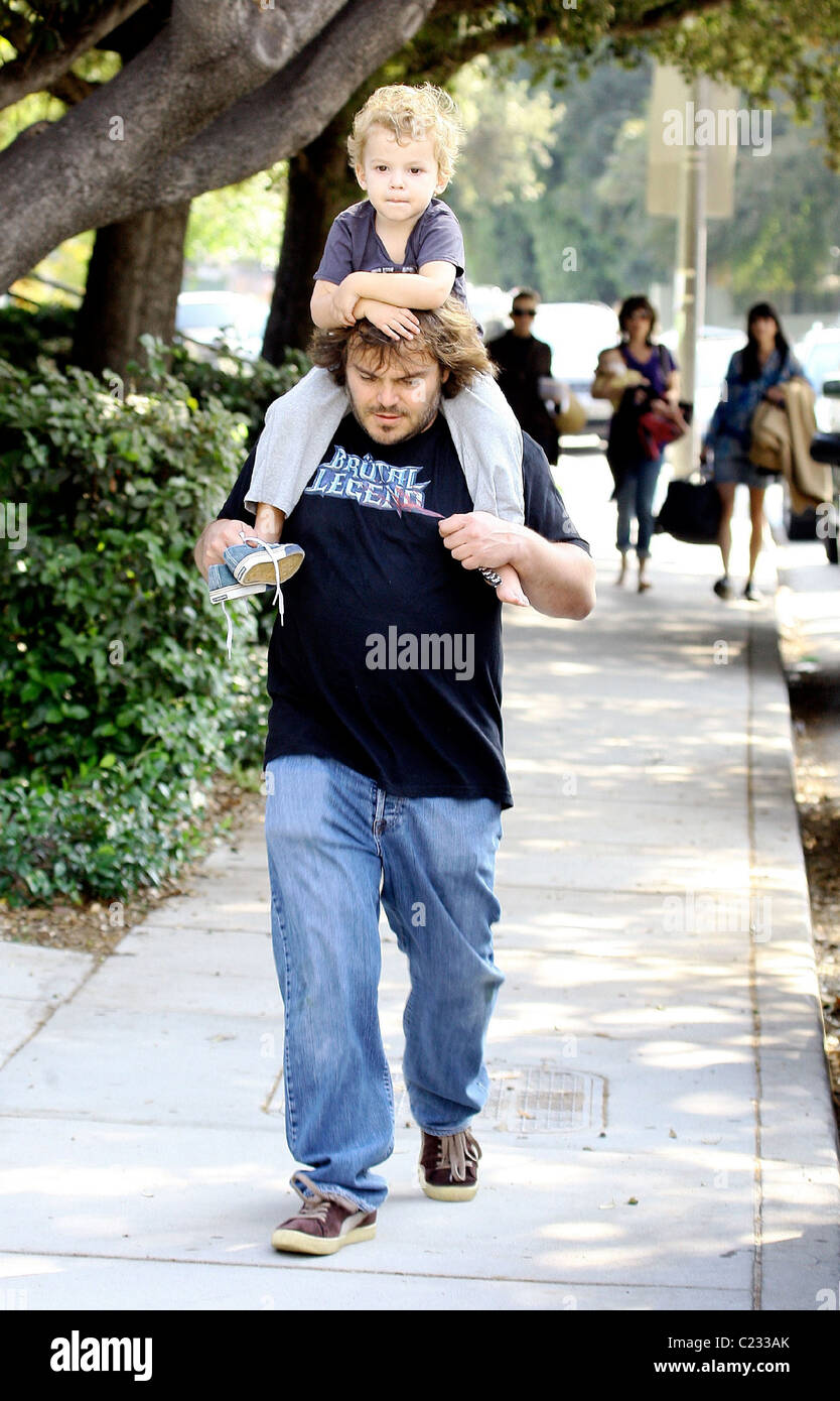 Jack Black displays his eclectic style on a walk with his son Sammy in Los  Angeles