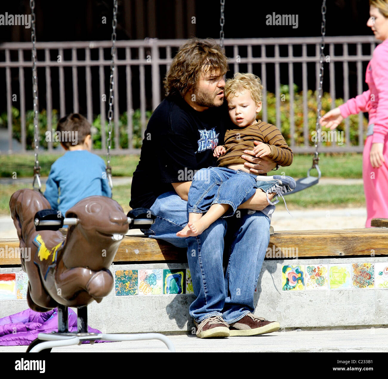 Jack Black Takes His Boys To School