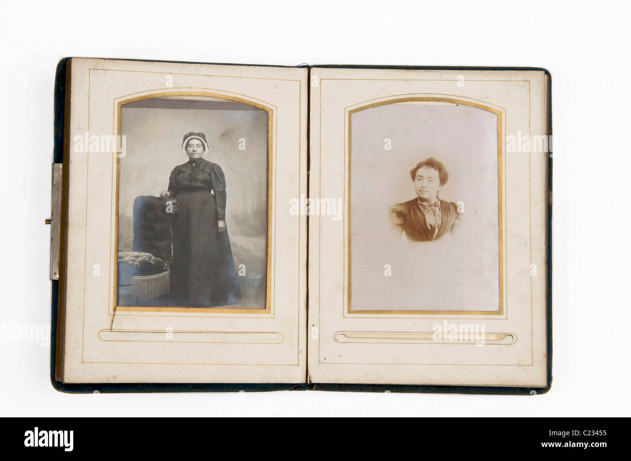Old photographs and album Stock Photo