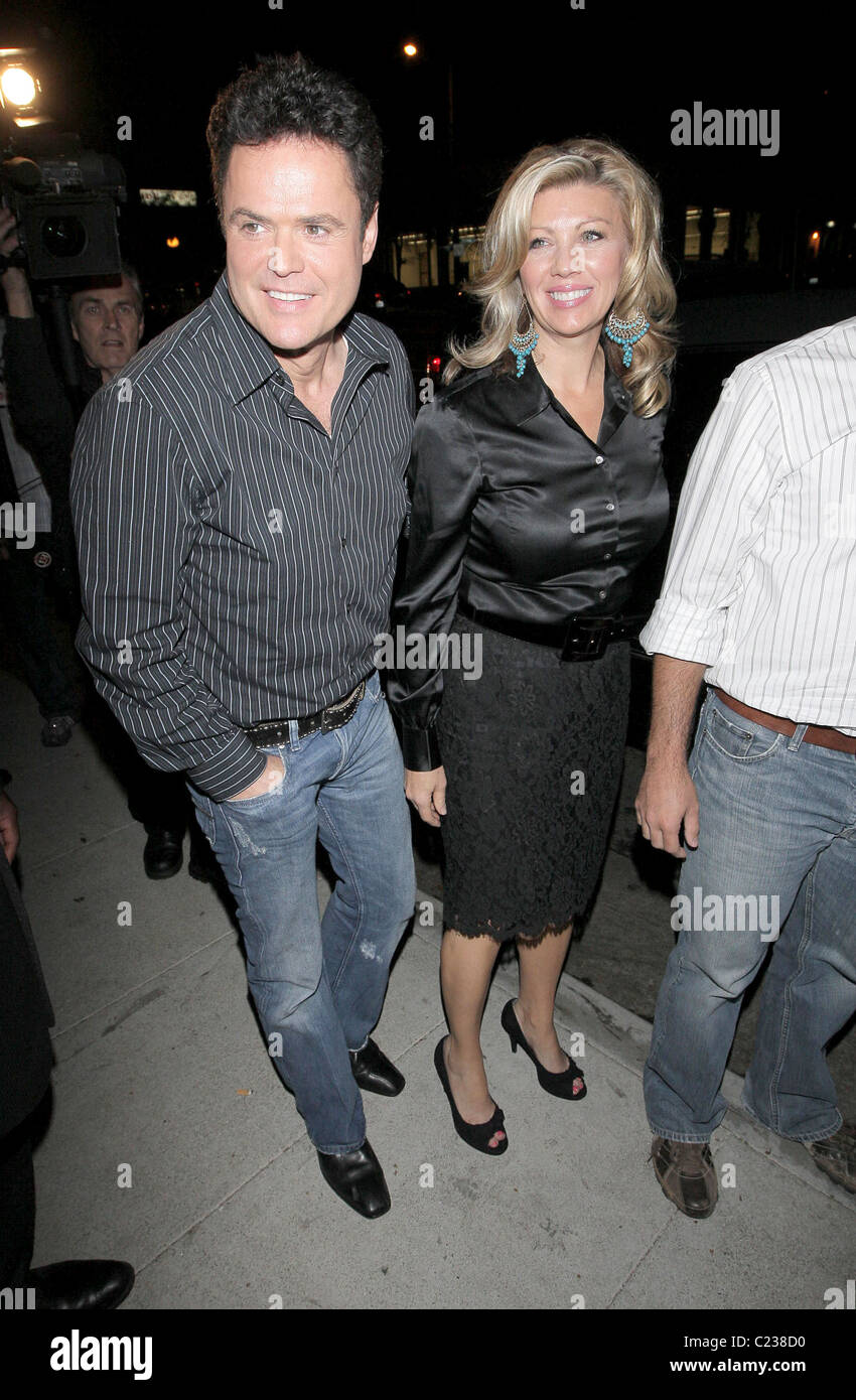 Donny Osmond and his wife Debbie Osmond arrive at 'Millions of Milkshakes' to make a custom drink Los Angeles, California - Stock Photo
