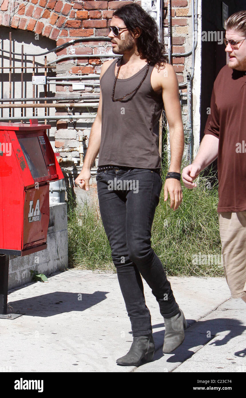 Russell Brand Leaving The Viper Room Los Angeles California
