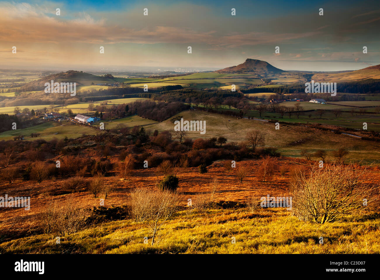 Roseberry Topping from Gribdale, North Yorkshire Stock Photo