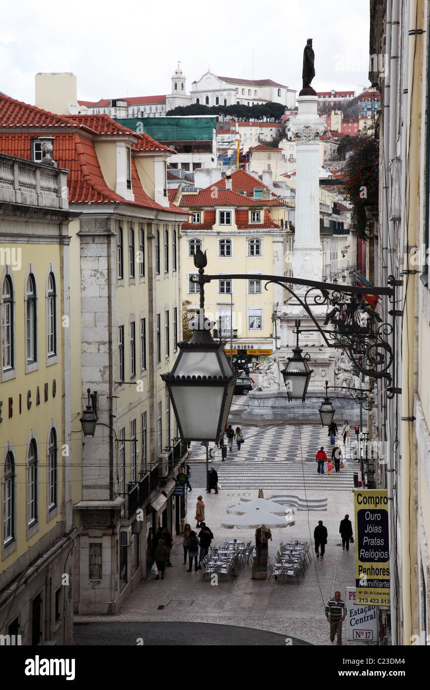 Baixa, Lisbon. Portugal Stock Photo Alamy