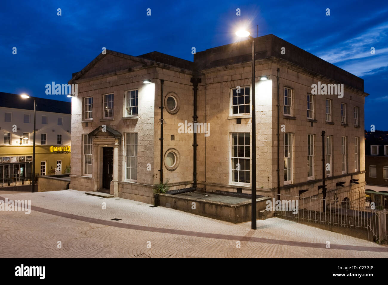 The Armagh City Library, a Georgian building situated in the town's market place, County Armagh, Northern Ireland Stock Photo