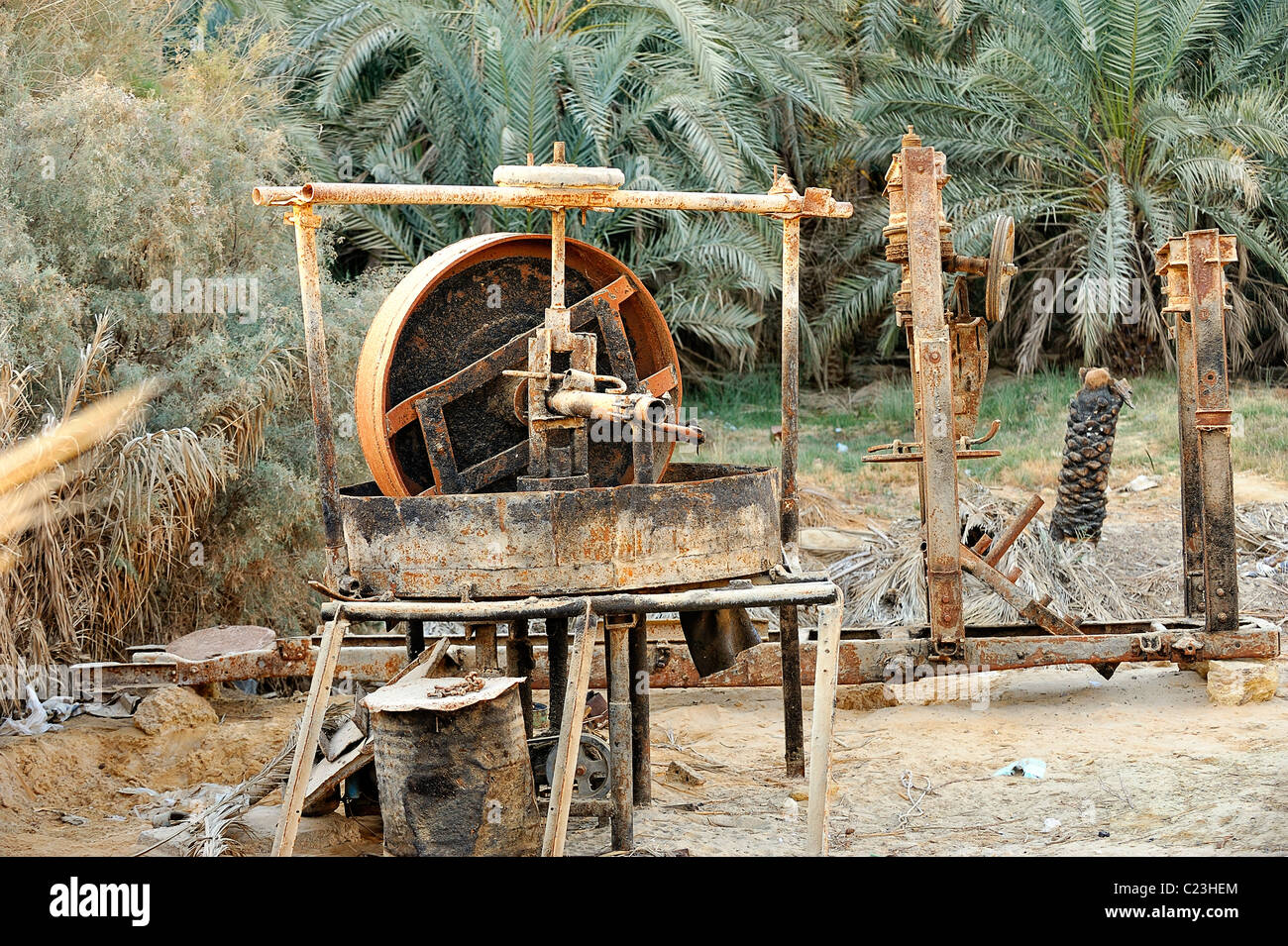 Oil mill the oasis town of Siwa, western desert, Egypt Stock Photo Alamy