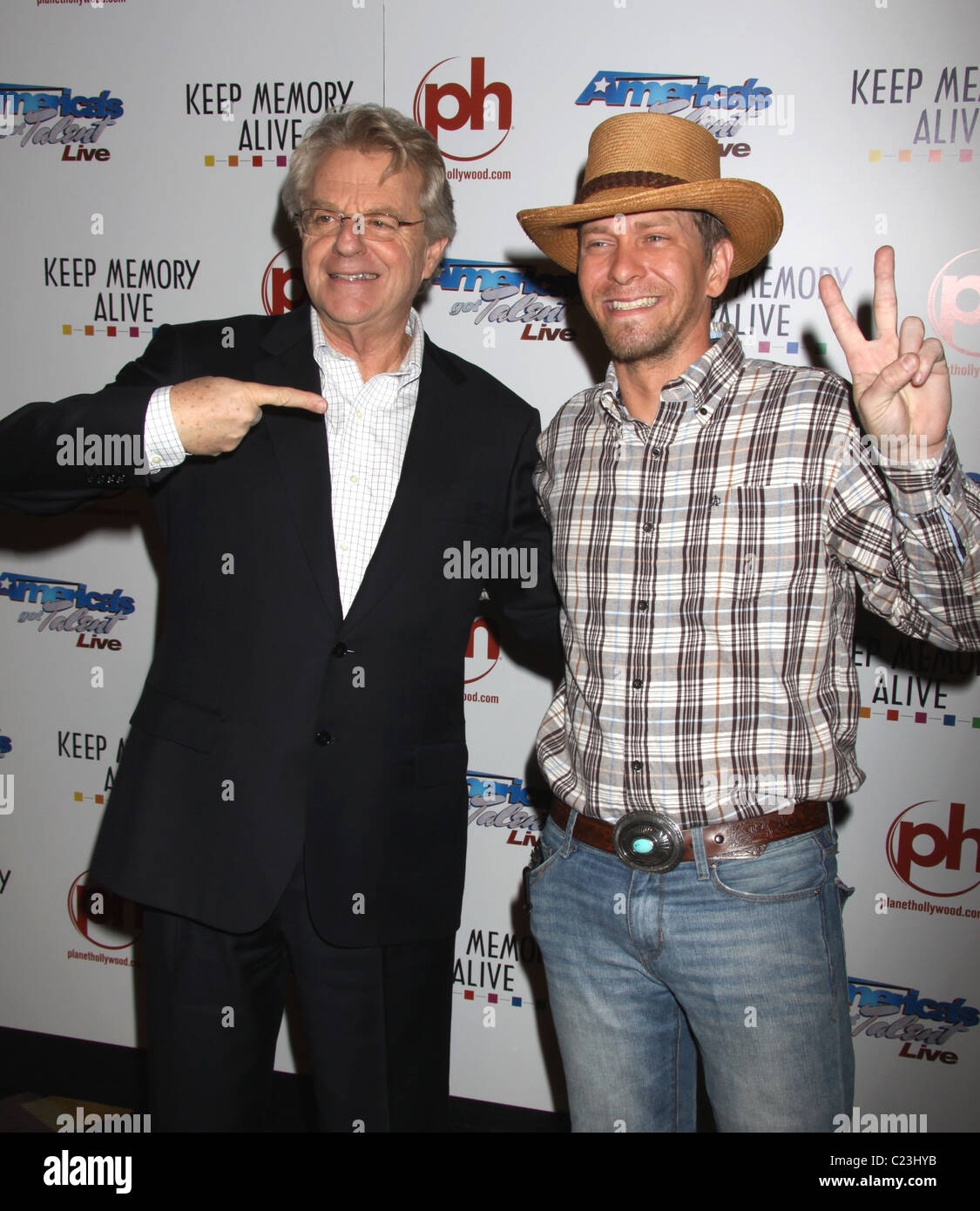Jerry Springer and Kevin Skinner Event for 'Americas Got Talent'  benefitting Keep Memory Alive at the Planet Hollywood Hotel Stock Photo -  Alamy