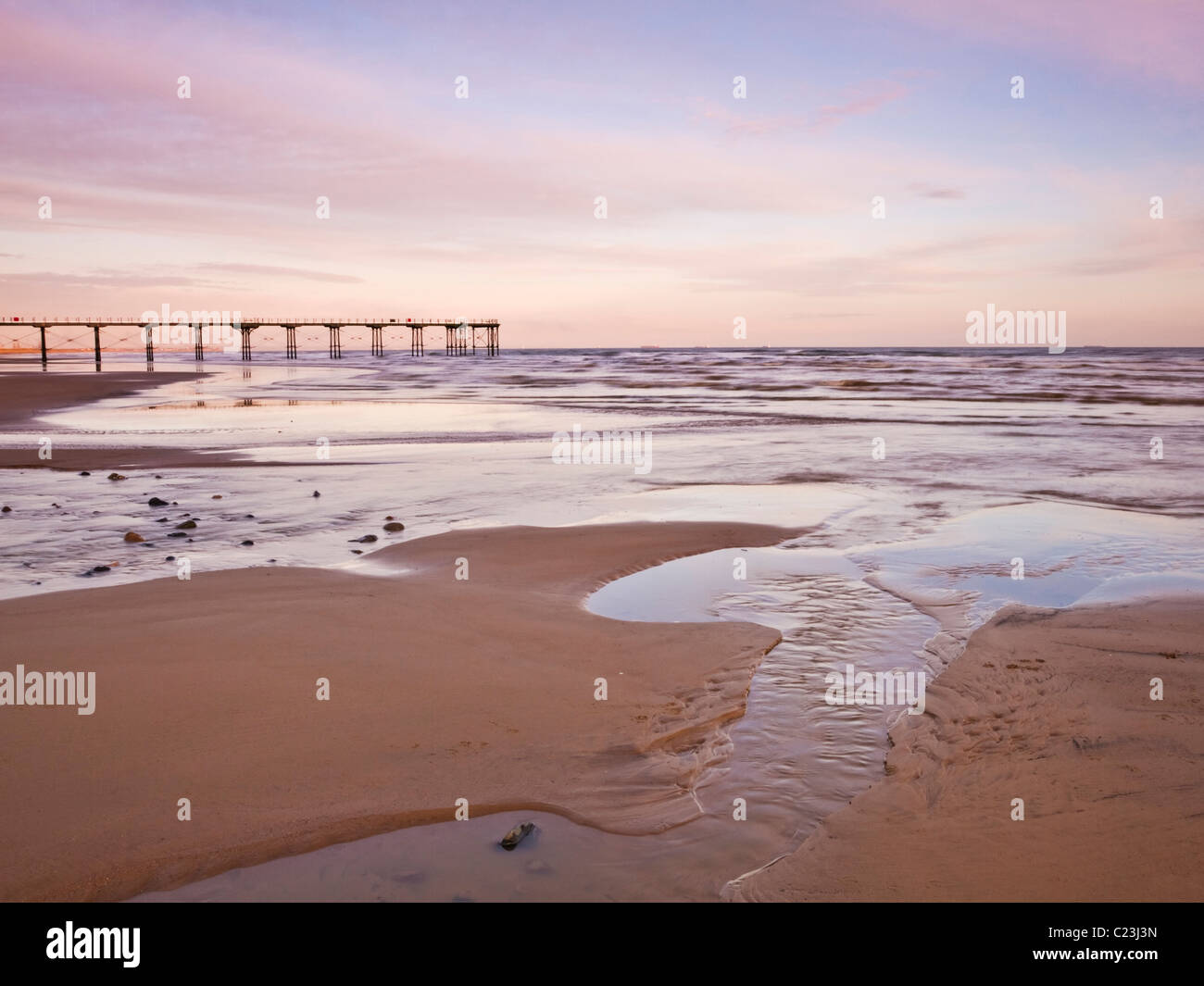 Victorian pier saltburn sea in hi-res stock photography and images - Alamy