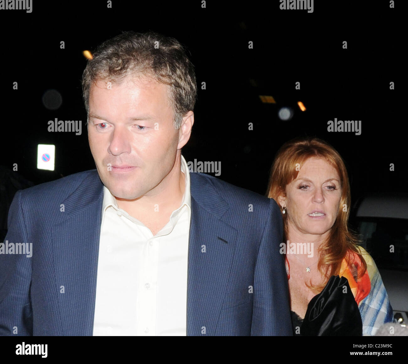 Sarah Ferguson, arrives at Sarah Ferguson, Duchess of York, 50th