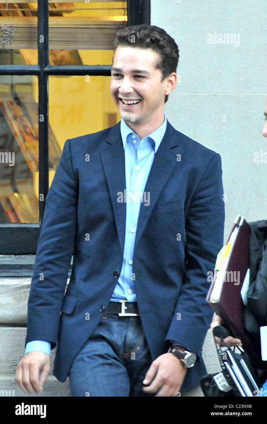 Shia Labeouf On The Set Of Wall Street 2 Money Never Sleeps New