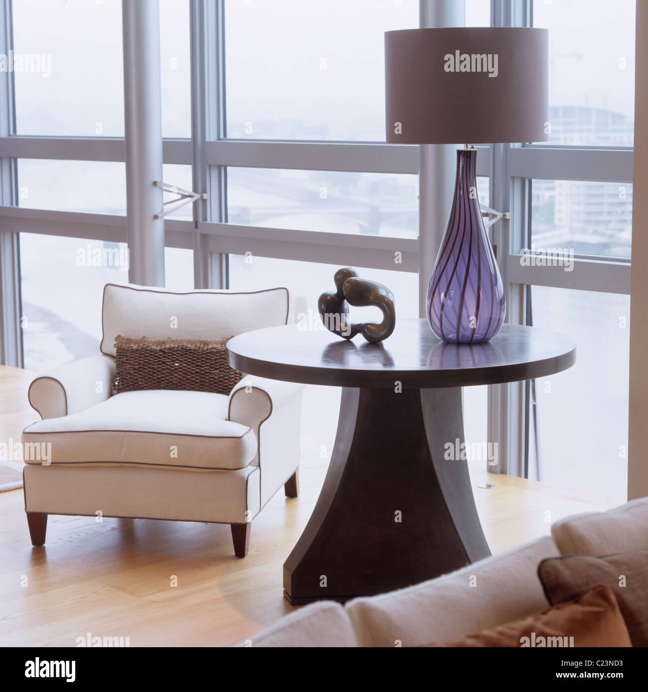 Picture of Classic-contemporary London riverside penthouse apartment with interior ...
