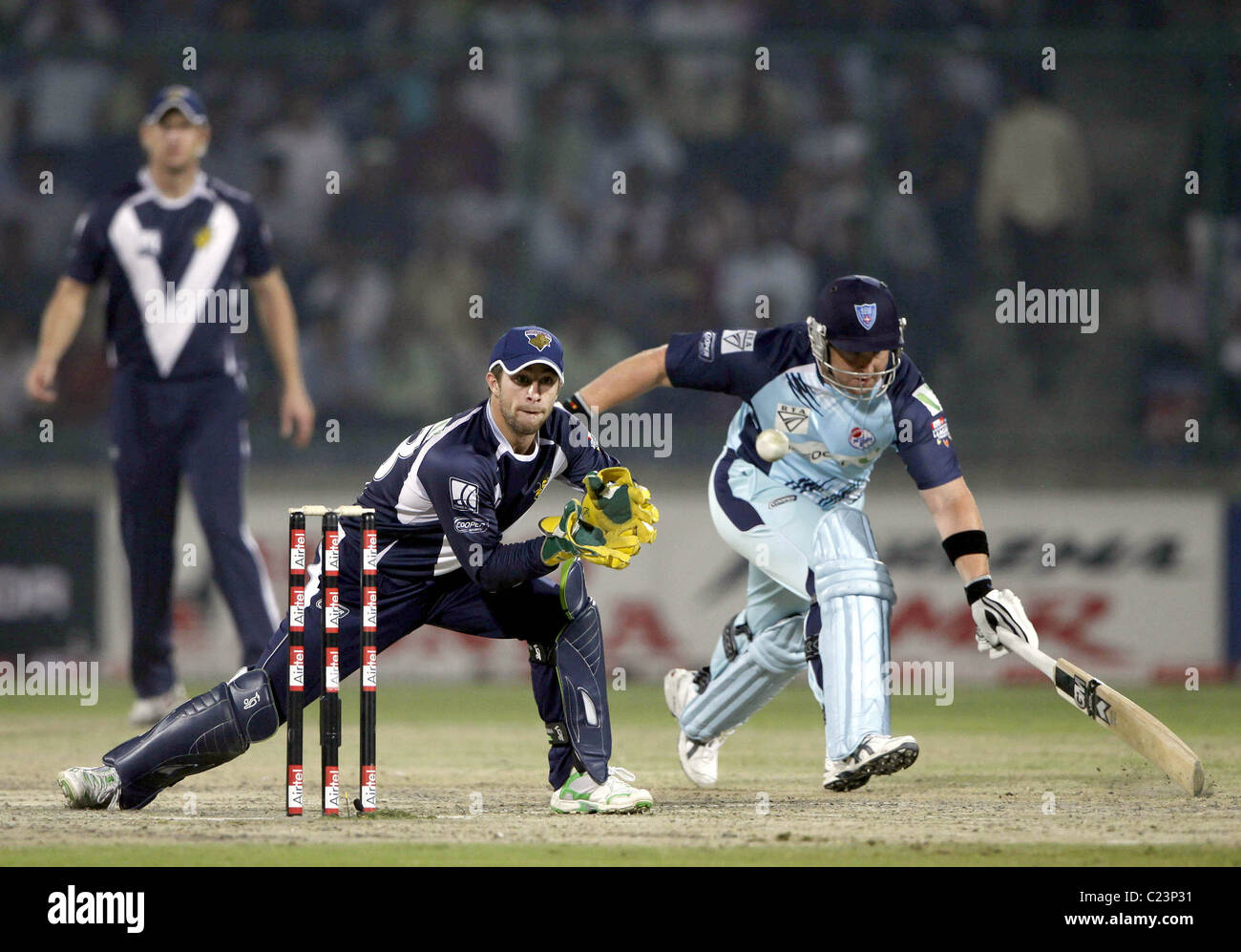 Daniel Smith of the NSW Blues takes a run during the during the Airtel ...