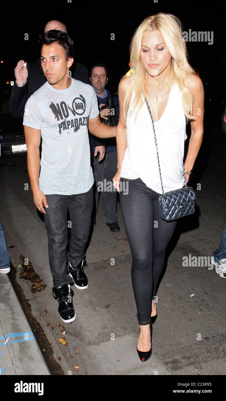 Singer Ashley Roberts with her boyfriend outside the Club Voyeur in West  Hollywood Los Angeles, California, USA  Stock Photo - Alamy