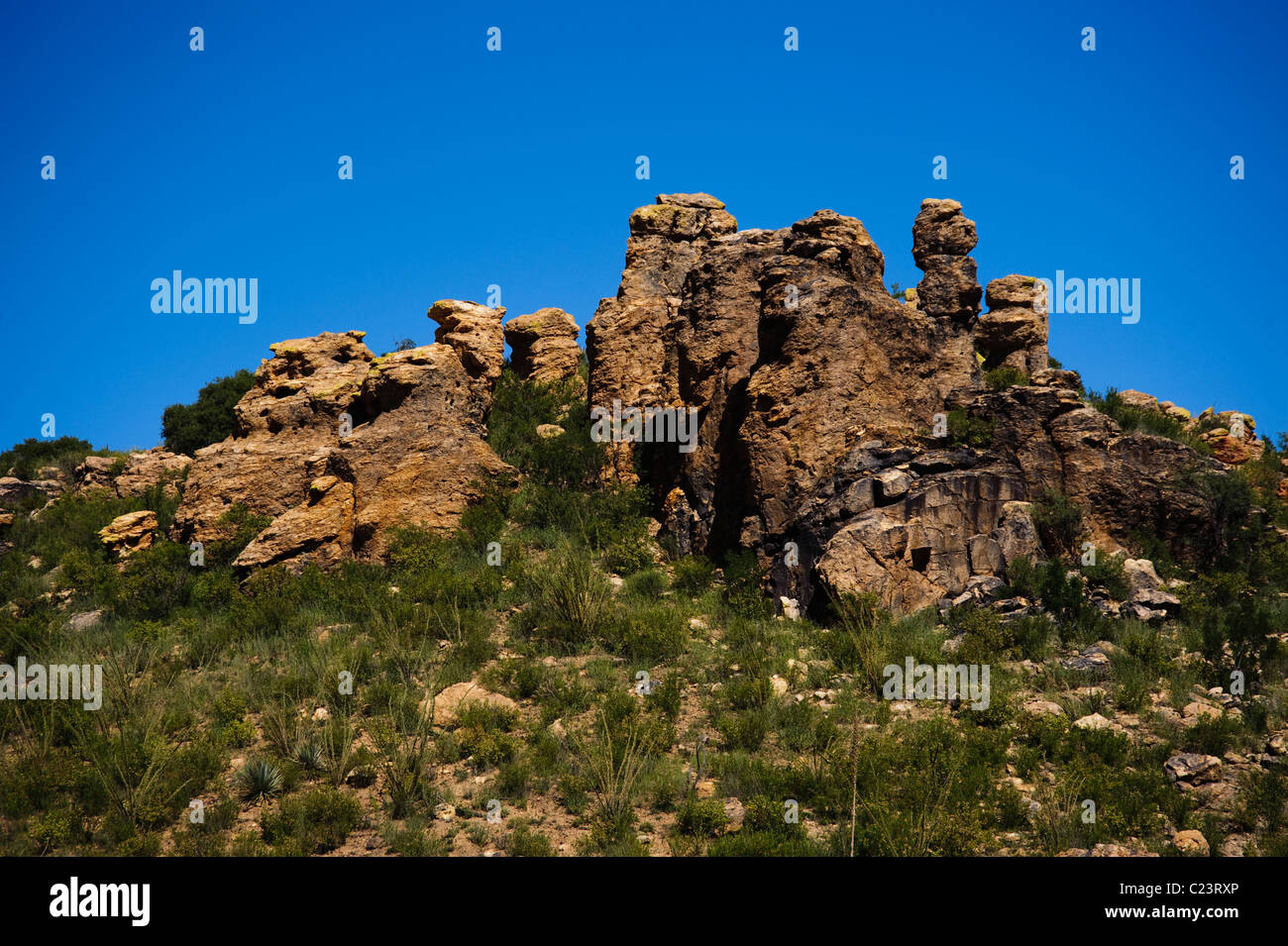 Buenos Aires National Wildlife Refuge, rock outcropping. Located in ...