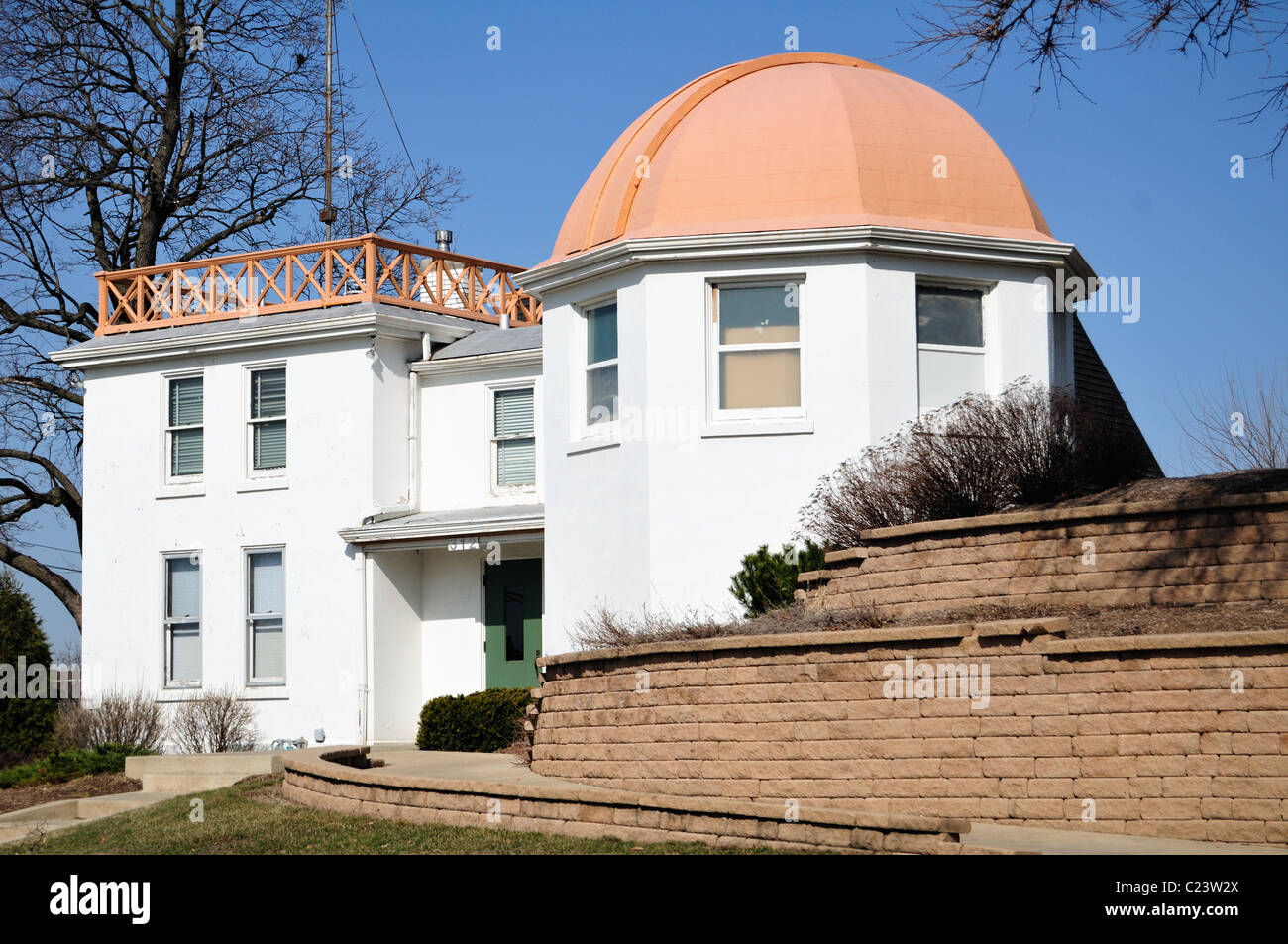 The Elgin National Watch Company Observatory, built in 1910. Elgin, Illinois, USA. Stock Photo