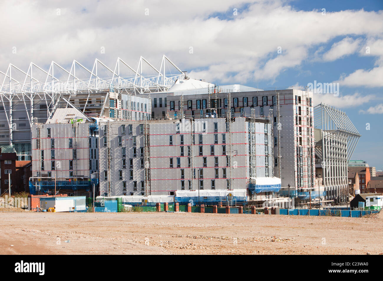 Construction site of new Newcastle University buildings which will be carbon neutral Stock Photo