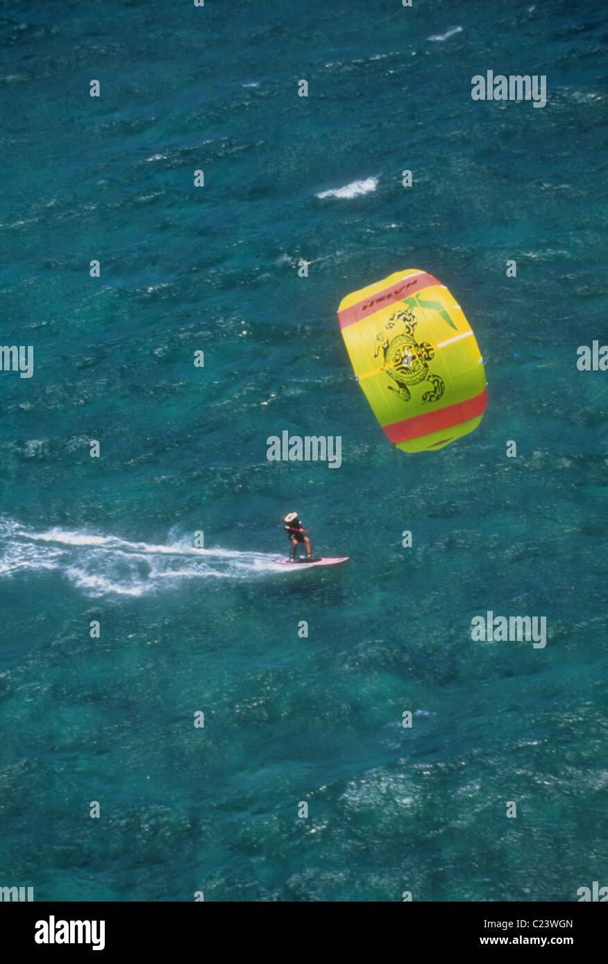 Kiteboarding. Kite boarding. Hawaii Stock Photo Alamy