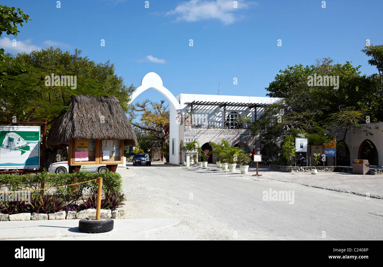 Entrance To Akumal Beach Yucatan Mexico Stock Photo