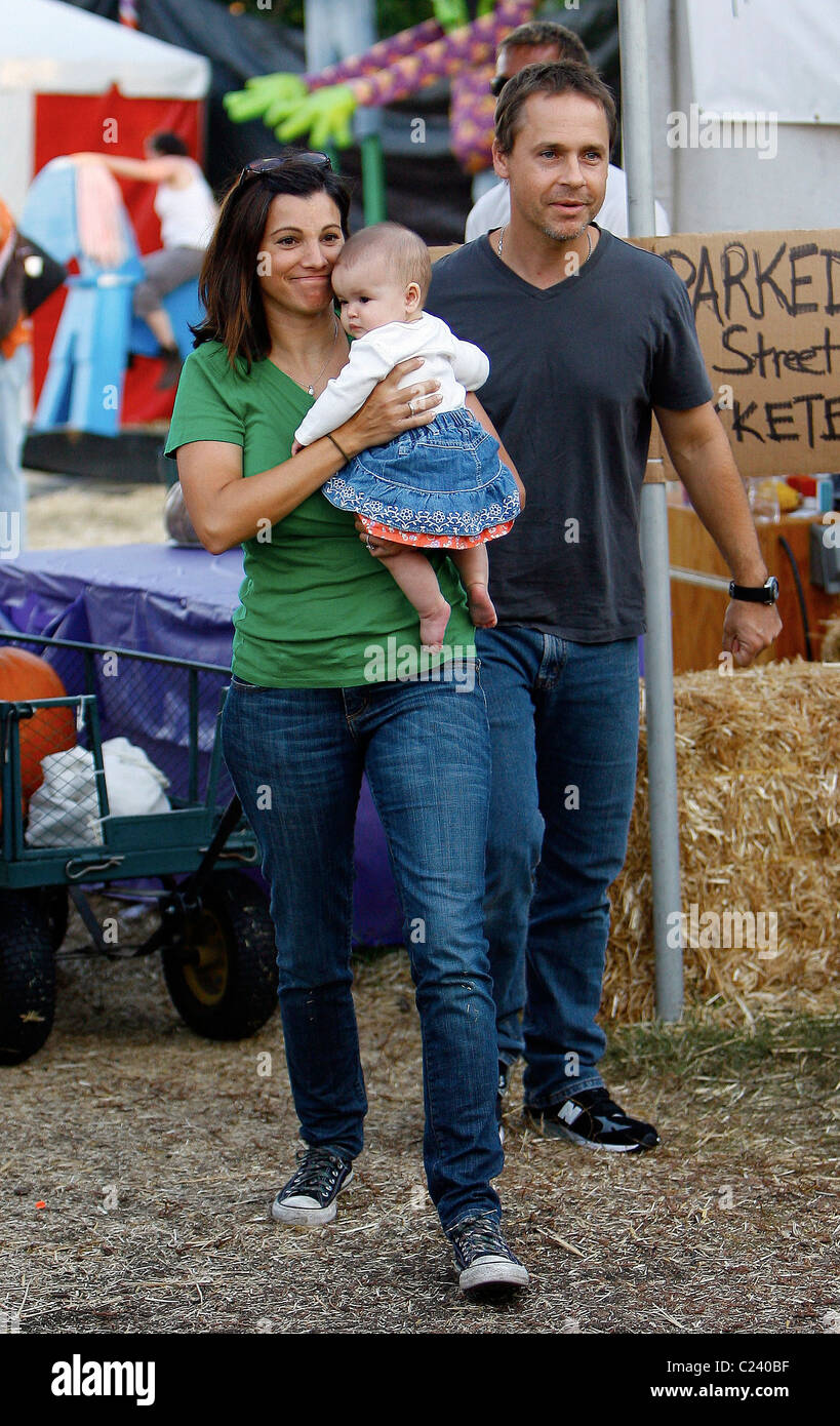 Chad Lowe, Kim Painter and baby daughter Mabel Painter Lowe visit Mr