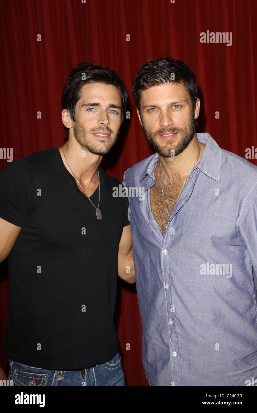 Brandon Beemer, Greg Vaughn The Children's Institute hosts 'Poker For A Cause' celebrity poker tournament at the Commerce Stock Photo