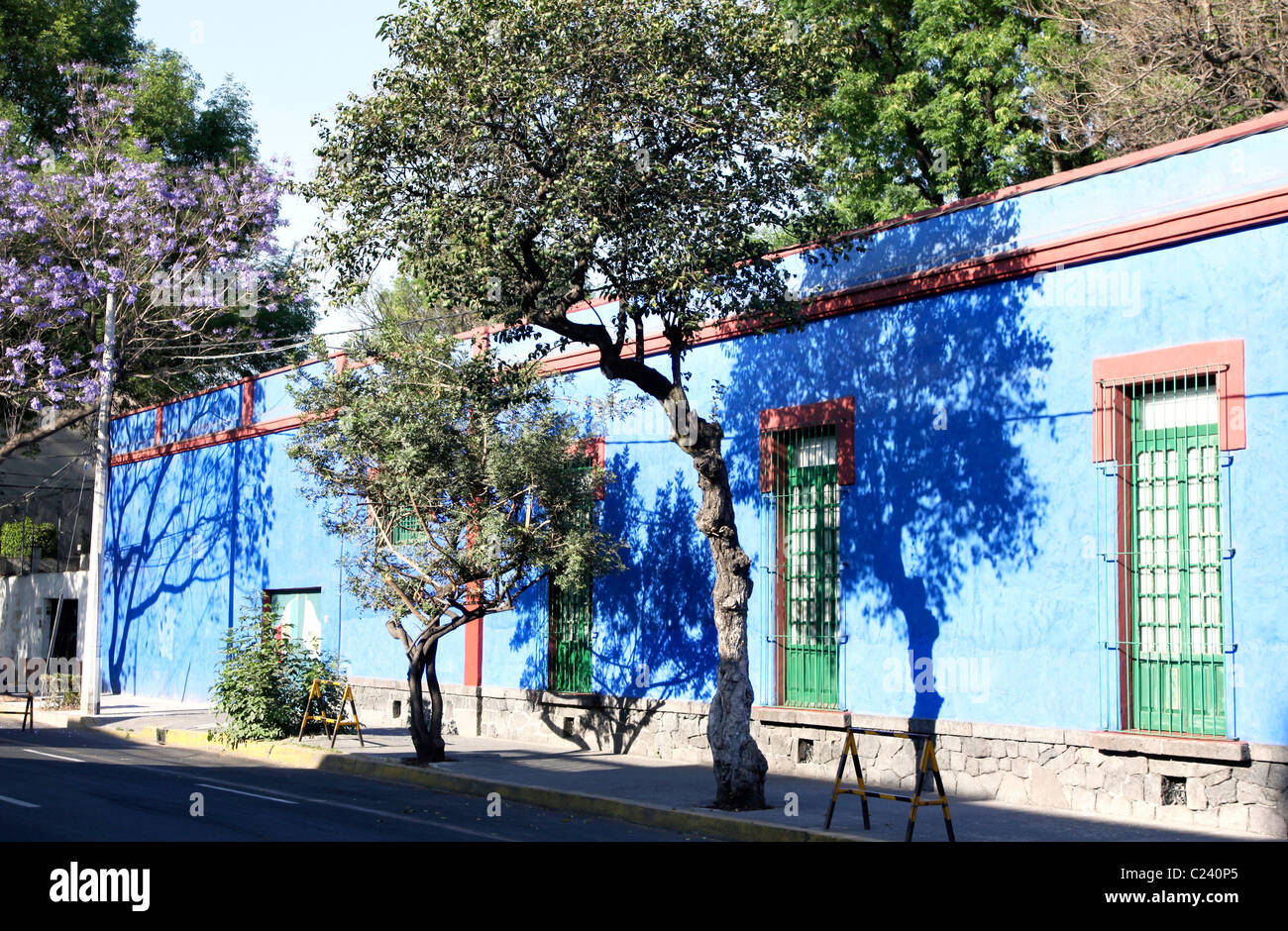 The Frida Kahlo Museum in San Angel Mexico Stock Photo