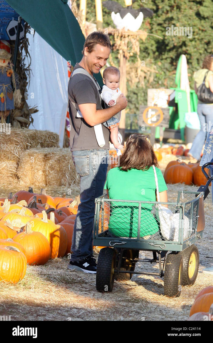Chad Lowe and daughter Mabel Painter Lowe visit Mr. Bones Pumpkin Patch