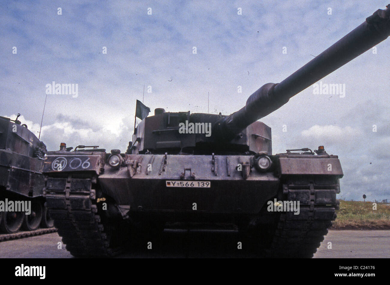 Leopard 2 German main battle tank on the rangers in west wales Stock Photo