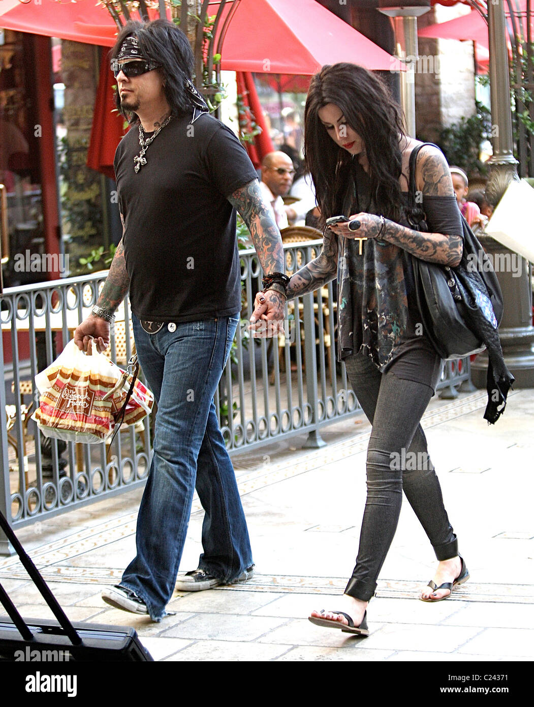 Katherine von Drachenberg aka Kat Von D with her boyfriend Nikki Sixx ...