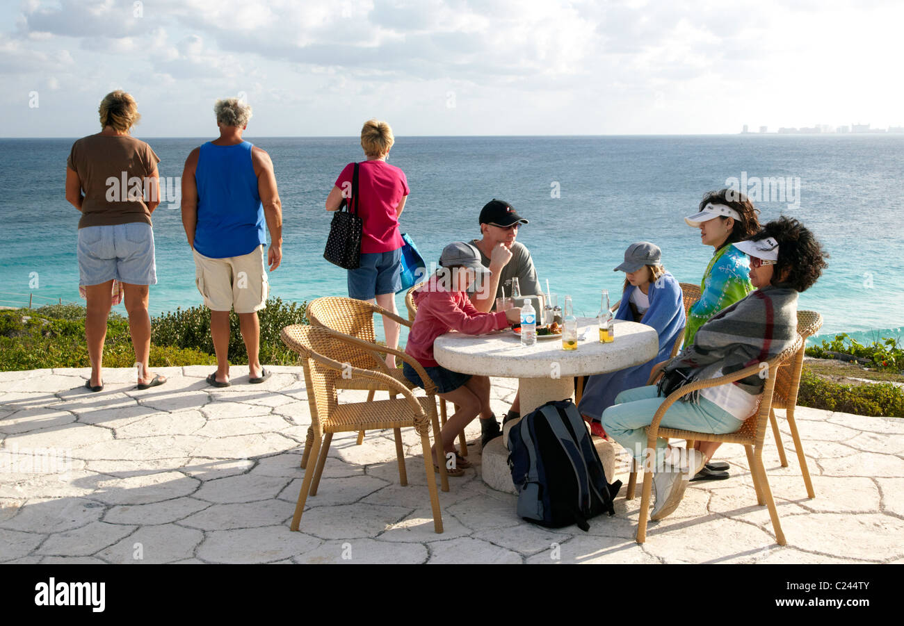 People At Punta Sur Conservation Area Isla Mujeres Mexico Stock Photo