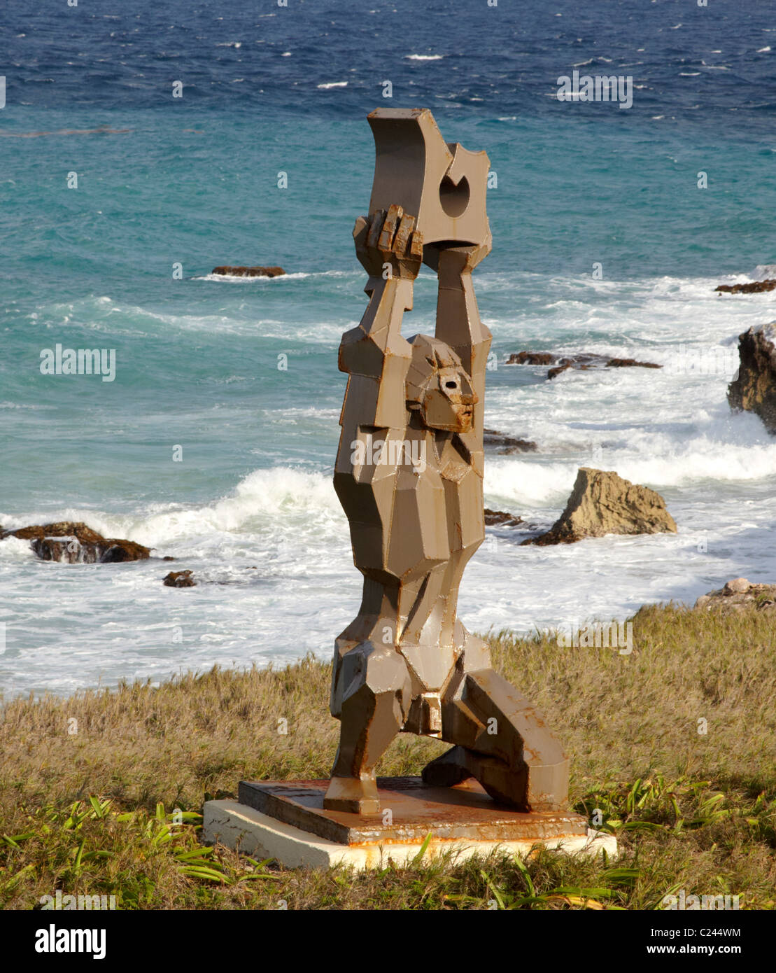 Punta Sur Coservation Area and Temple Of Ixchel Isla Mujeres Mexico Stock Photo