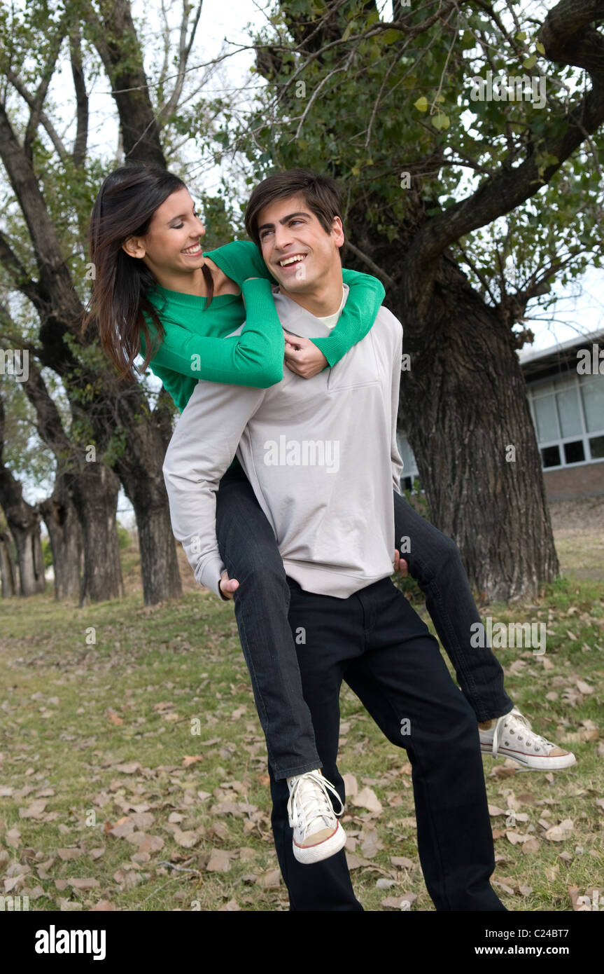 Couple of university students on campus Stock Photo - Alamy